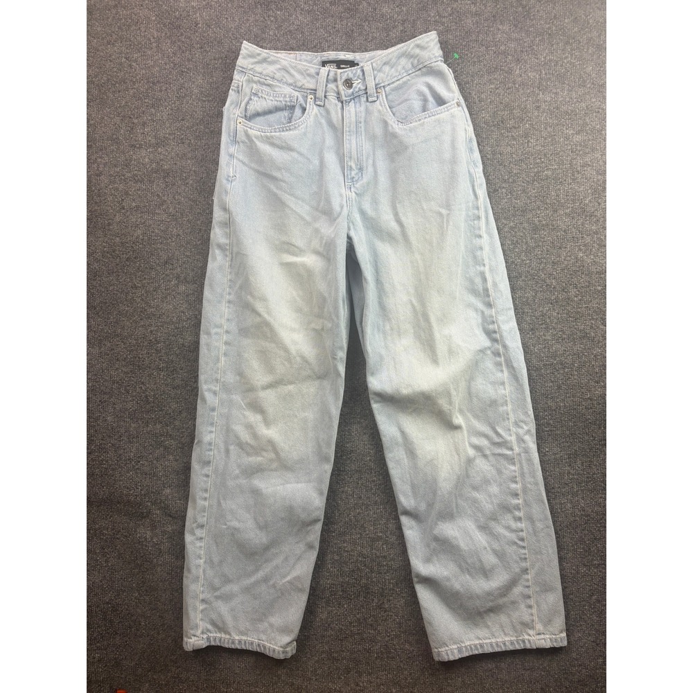 Vans Sirelle Jeans Women 27 Light Blue Baggy Fit High Rise Wide Leg Denim